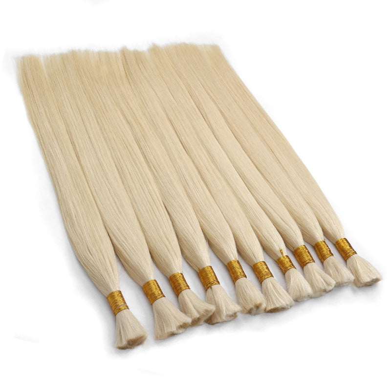 Straight Human Hair Braiding Bulk