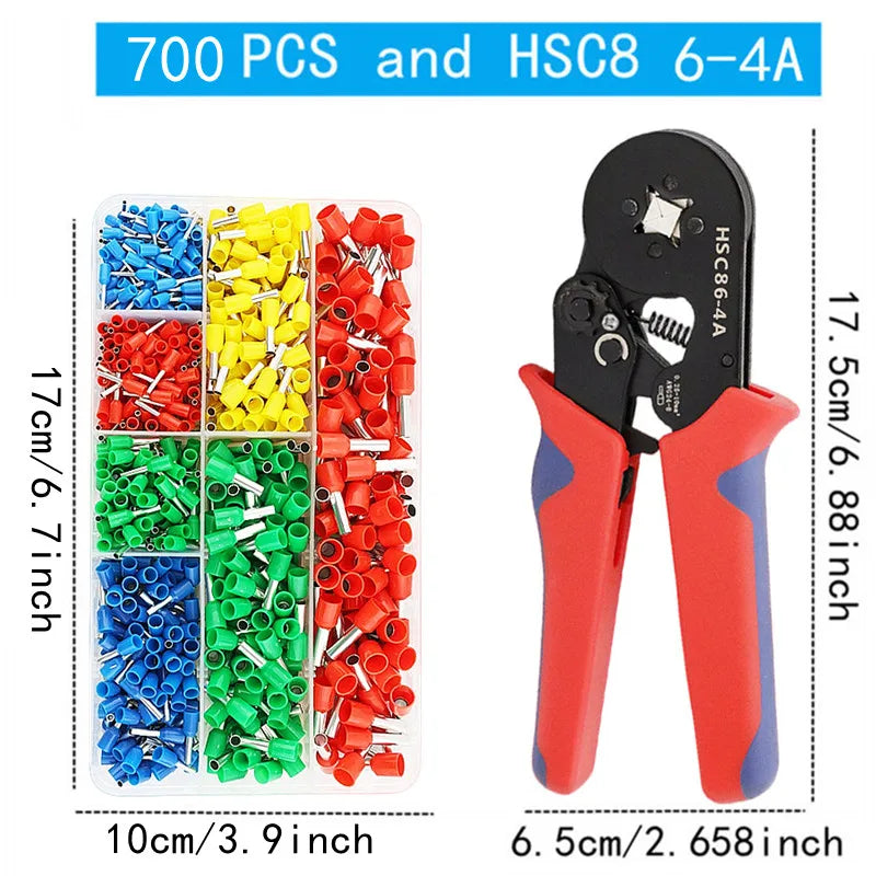 Crimping Pliers and Tubular Terminal Connector Set