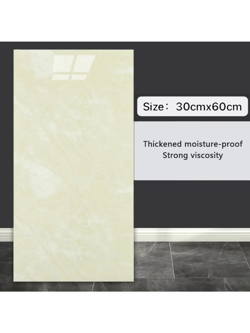 10-Pack Marble Tile Sticker Sheets - Peel-and-Stick 30 x 60 cm, Waterproof PVC Tiles