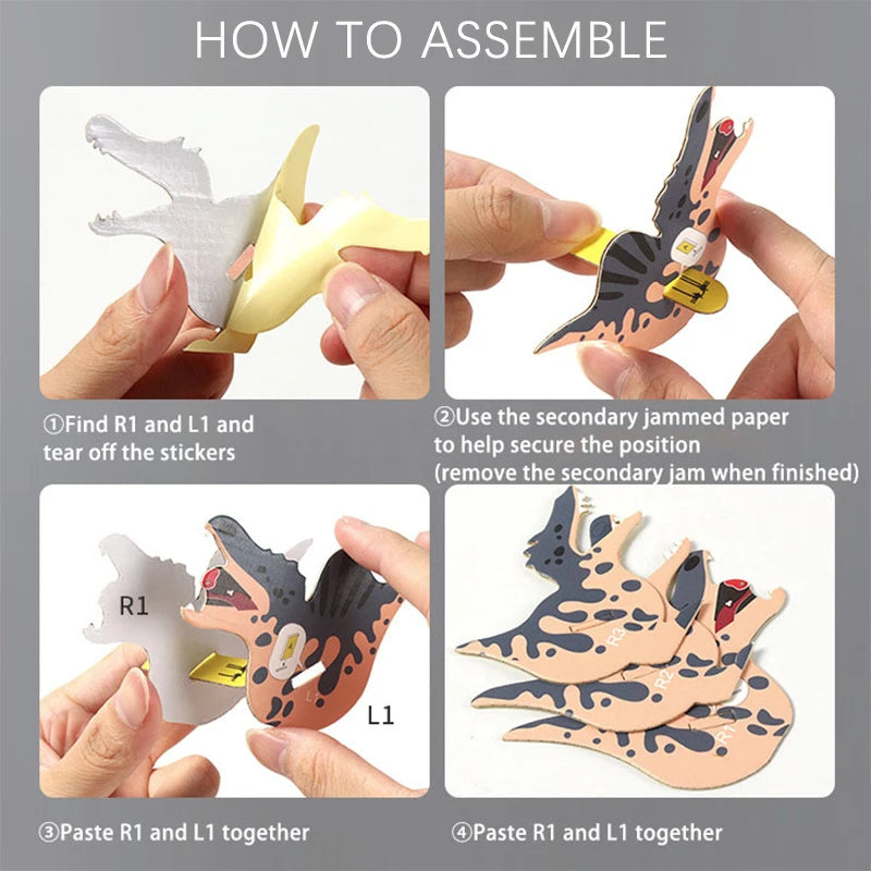 3D-Tier-Puzzle aus Papier – DIY Lernspielzeug