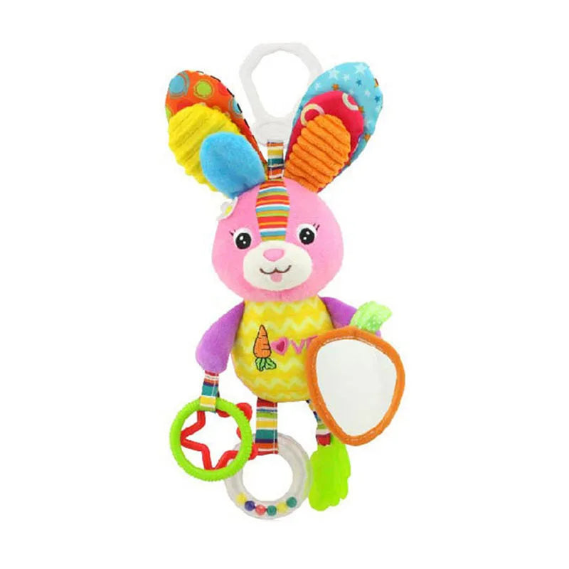 Musical Plush Animal Rattle & Teether Toy for Babies