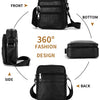Vintage Leather Messenger Bag for Men – Adjustable Crossbody Shoulder Bag