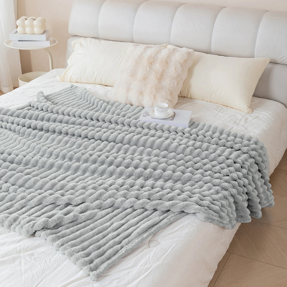 Ultra-Soft Striped Flannel Throw Blanket