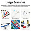 A collection of tools and equipment used for various repairs including data cable repair, earphone repair, glasses repair, wi