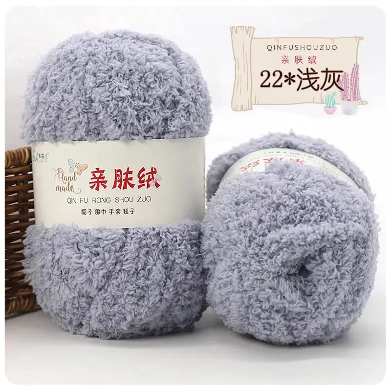 Soft Chenille Yarn for Knitting and Crochet Projects