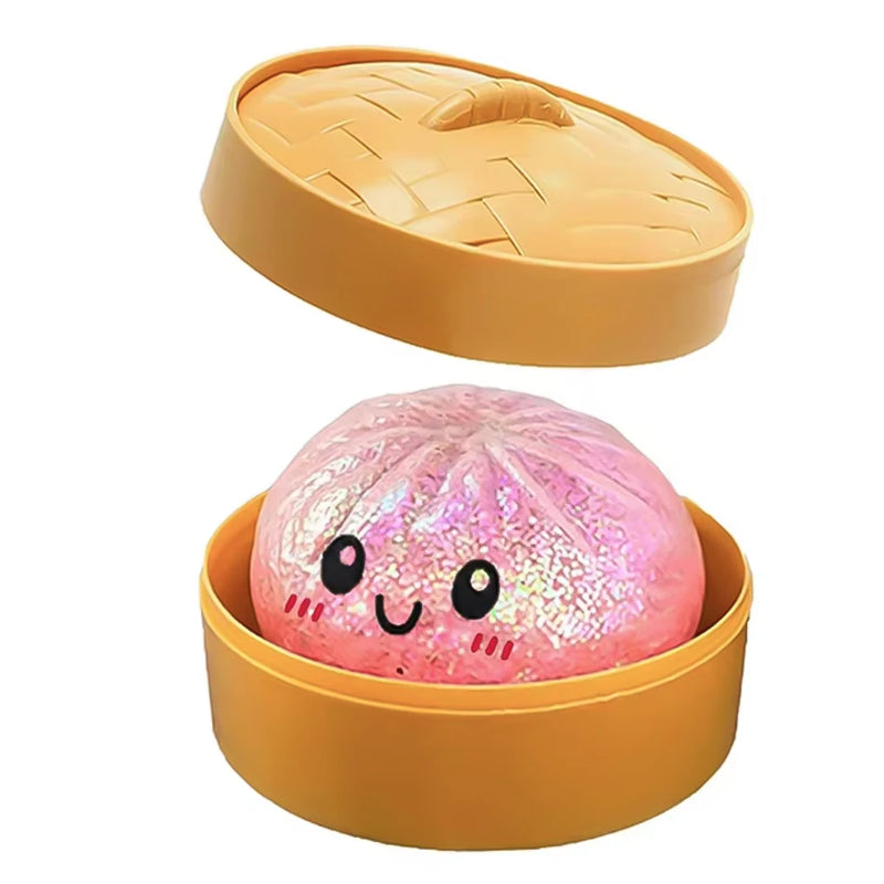 Juguete Squishy de Dumpling con Purpurina