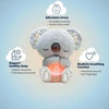 A fluffy koala plush toy designed to alleviate stress, support healthy sleep, and provide realistic breathing function with h