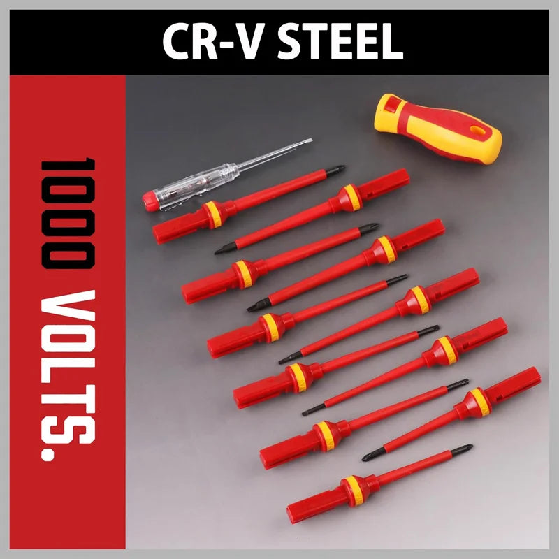 1000V Insulated Screwdriver Set (13-Piece) for Electricians