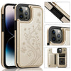 Butterfly Embossed Leather Wallet Case with Magnetic Flip Closure