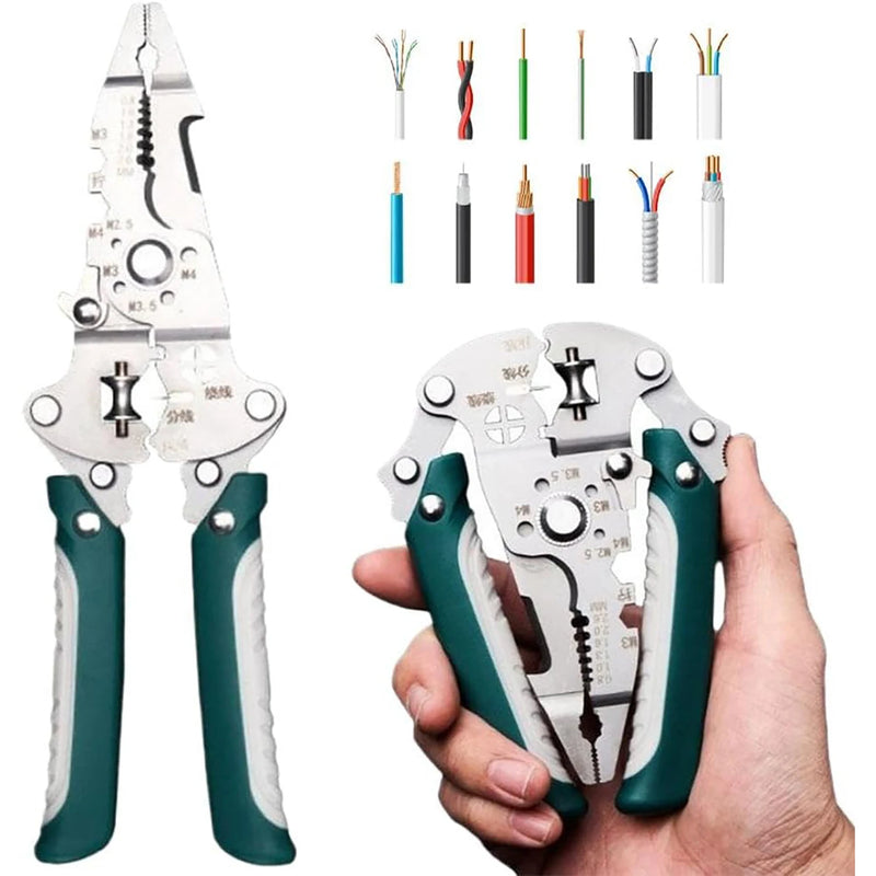 Foldable Multi-Function Wire Stripping & Crimping Pliers