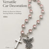 Crystal Angel & Cross Car Charm