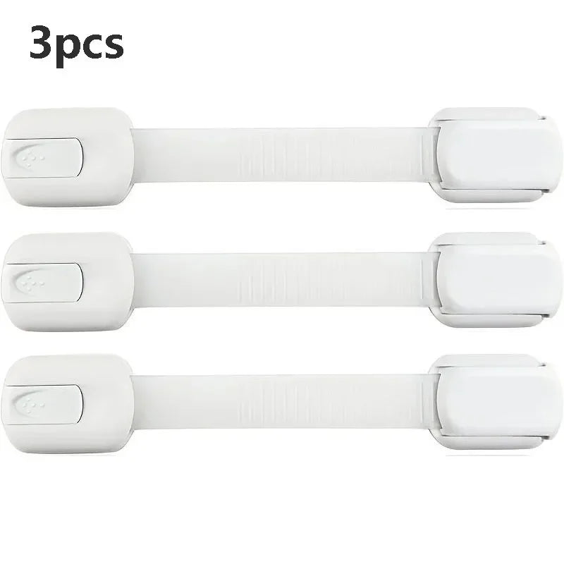 Child Safety Cabinet Locks – Adhesive Baby Proofing Straps for Drawers, Fridges, Toilets & More