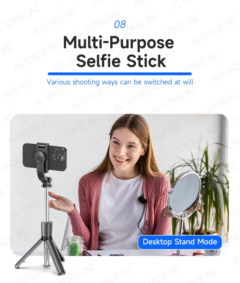 Portable Selfie Stick Tripod with Bluetooth Remote