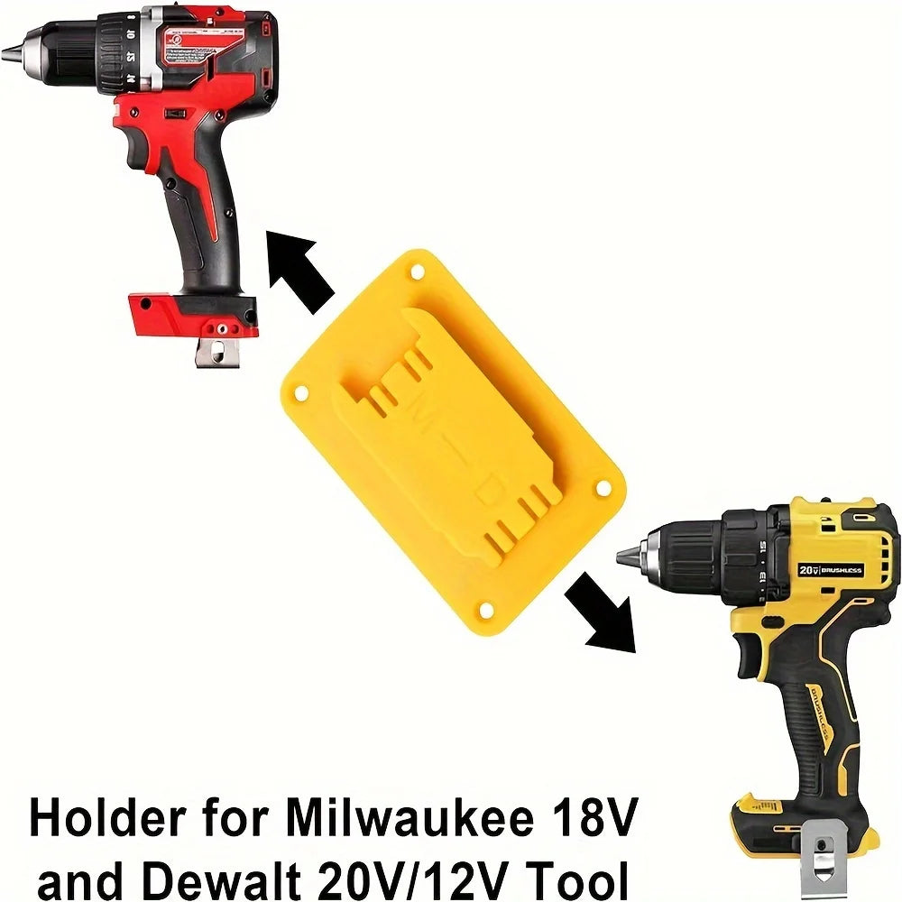 Wall-Mounted Tool Holder Rack for Cordless Power Tools