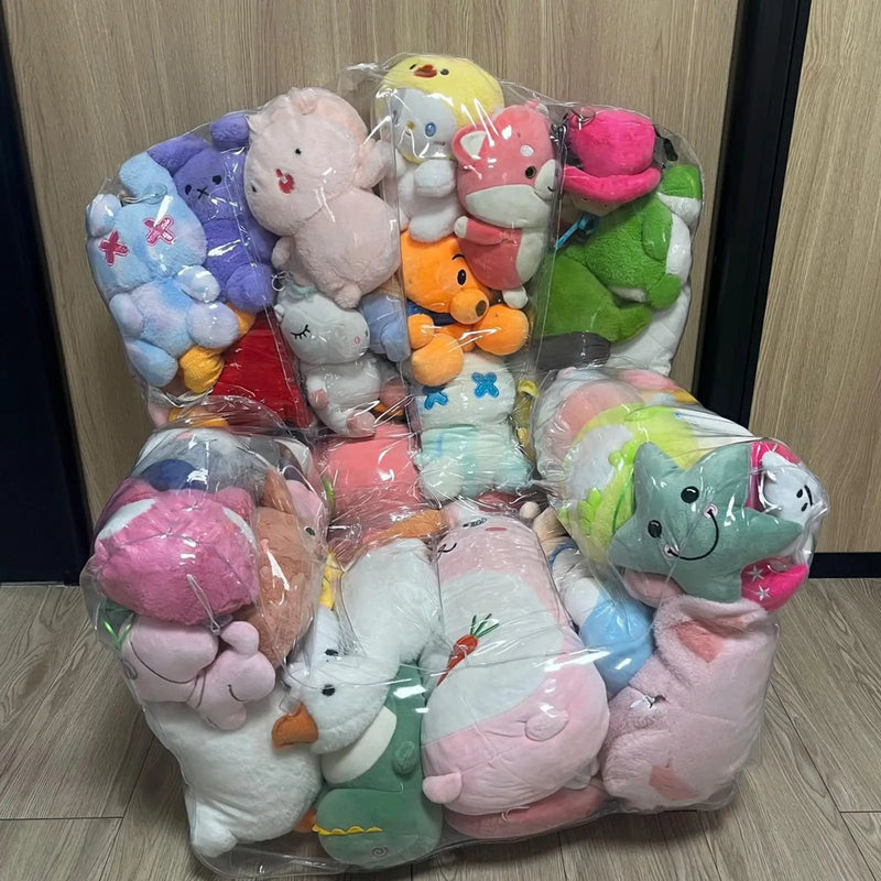 Saco de Granos de Almacenamiento Transparente e Impermeable para Peluches con Cremallera