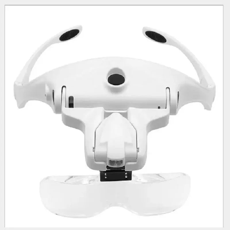 Head-Mounted Magnifying Glass with LED Light