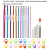 Colorful Aluminum Crochet Hook Set with Ergonomic Handles