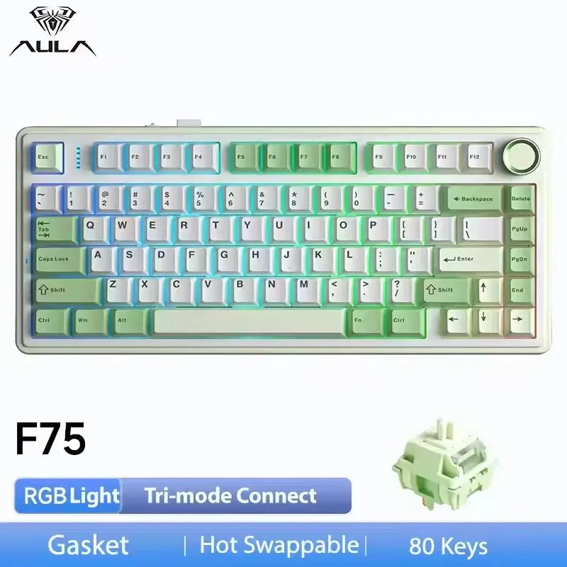 AULA F75 Tri-Mode Wireless Mechanical Keyboard