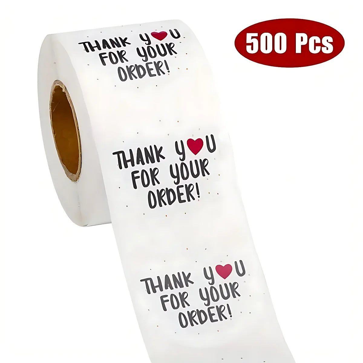 Thank You for Your Order Stickers — Roll of 500