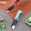 Folding Utility Knife 3-Pack with Quick-Change Blades and Belt Clip