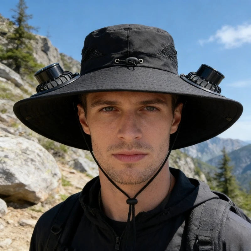 Gorra con Ventilador Solar