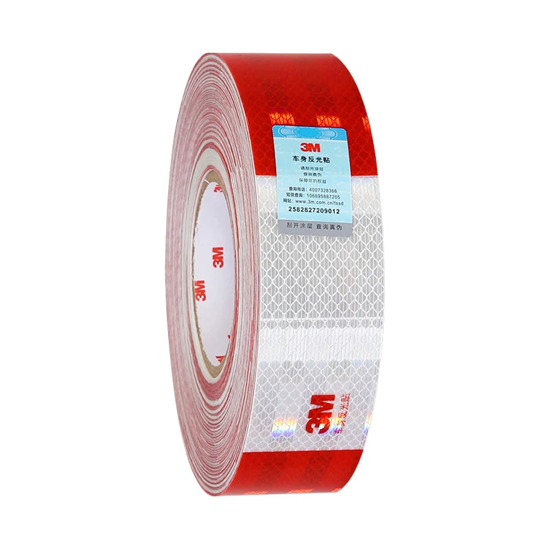 Roll of 3M red and white reflective decals for trucks and vehicles