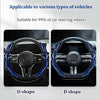 Carbon Fiber Texture Steering Wheel Cover - Anti-Slip & Comfortable Grip