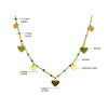 Heart Charm Stainless Steel Jewelry Set