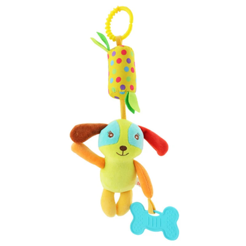 Musical Plush Animal Rattle & Teether Toy for Babies