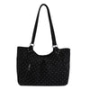 Polka Dot Shoulder Tote Bag with Adjustable Strap