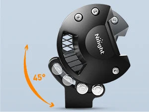 A black NiLight LED flood light pod assembly is shown at a 45-degree angle.