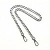 A silver metal chain strap for handbags and crossbody bags