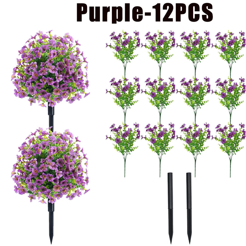 UV-Resistant Faux Orchid Branches for Indoor & Outdoor Decor