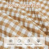 100% Cotton Duvet Cover Set with Plaid Stripe – Breathable & Skin-Friendly