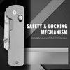 Folding Utility Knife with Quick-Change Blade and Pocket Clip