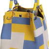 Mini Knitted Colorblock Bucket Bag with Detachable Handle