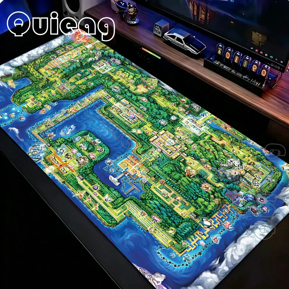 Extra-Large Anime Mouse Pad with Non-Slip Rubber Base