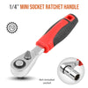Compact 2-in-1 Ratchet Wrench with Socket and Bit Drives