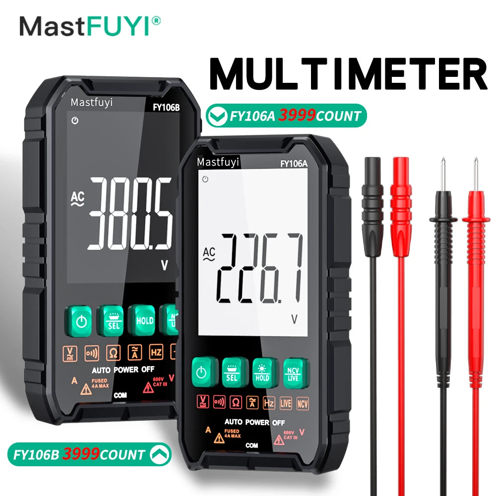 Professional Digital Multimeter with True RMS and NCV Detection