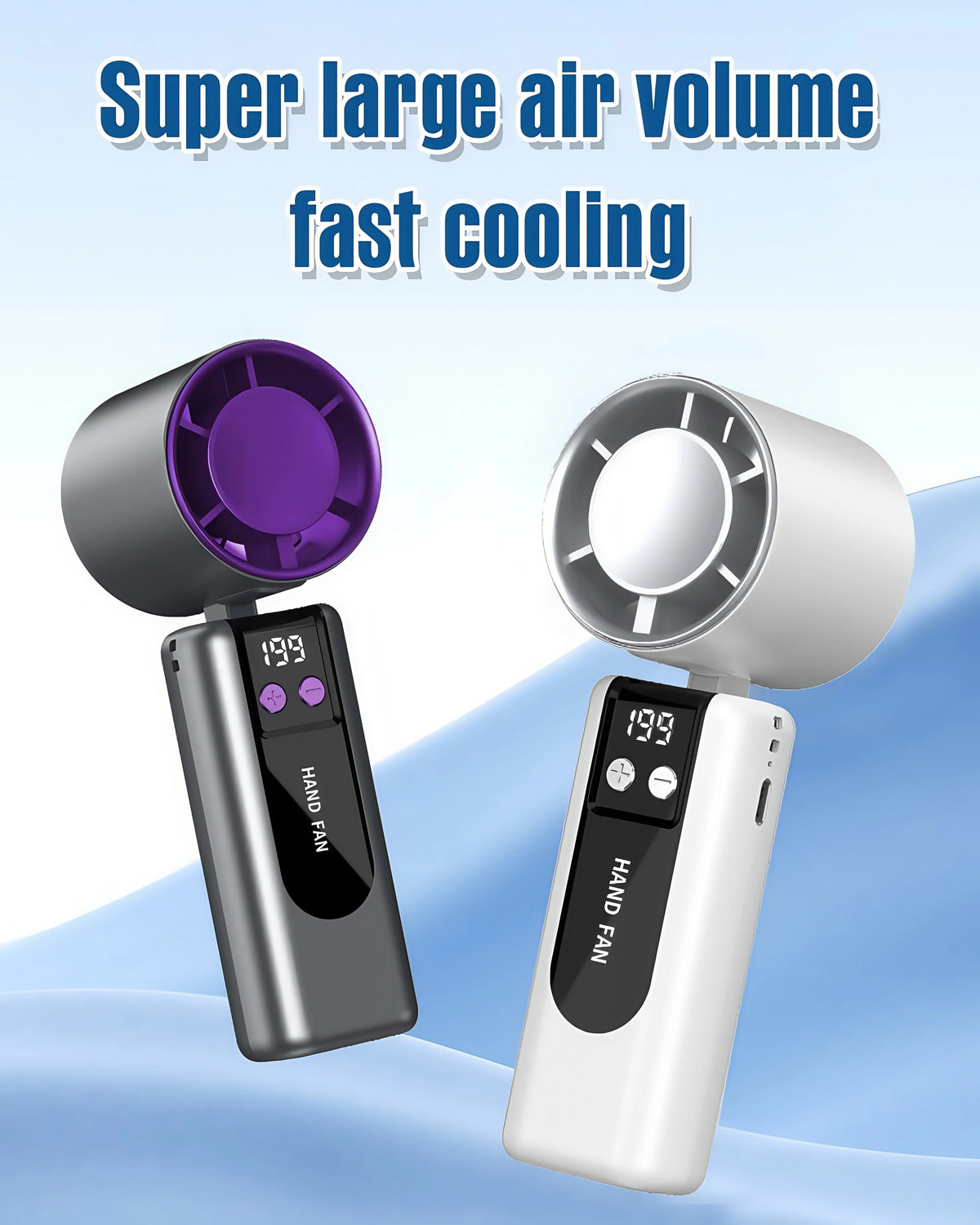 Foldable Turbo Fan with 200 Speed Settings
