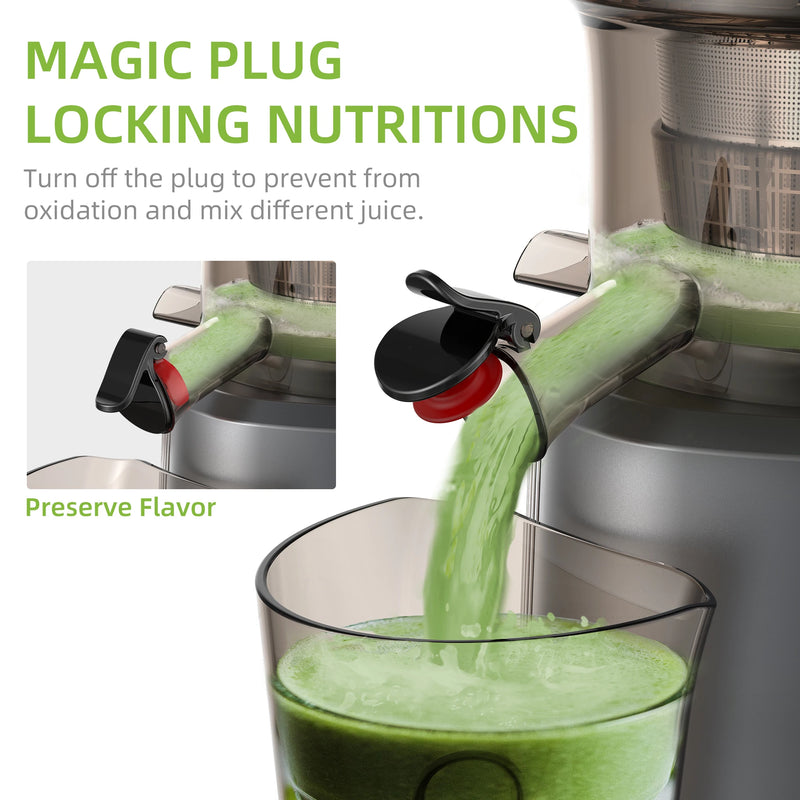 Slow Masticating Cold Press Juicer with Wide Feed Chute