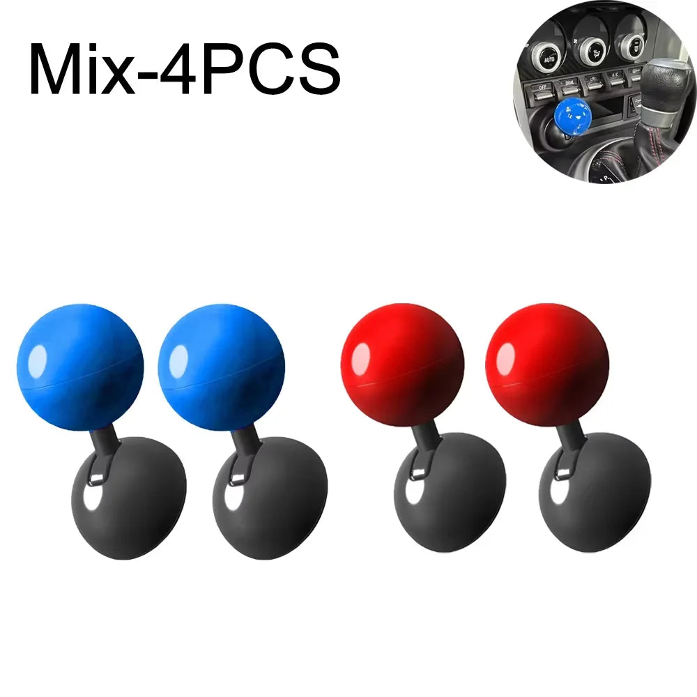 Universal Car Push-to-Start Button Cover in Red or Blue