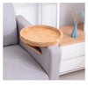 Clip-On Wooden Sofa Side Tray with Integrated Storage