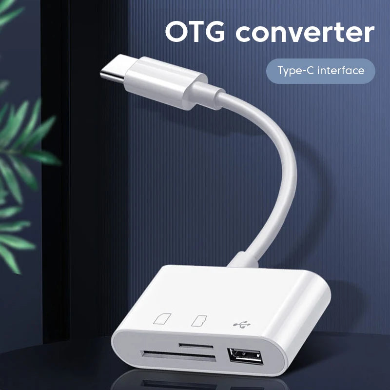 USB-C 3-in-1 Card Reader for SD and TF Cards
