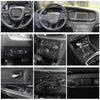 Interior trim kit for a Dodge Charger showing various carbon fiber accents and components.