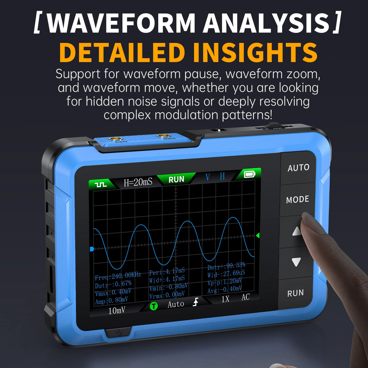 Handheld Digital Oscilloscope with Built-in Signal Generator
