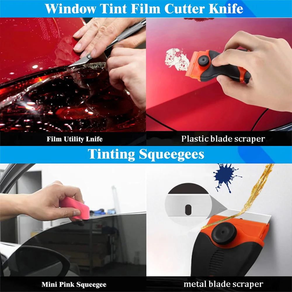 Complete Car Window Tint & Vinyl Wrap Installation Tool Kit