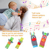 Baby Wrist Rattles and Animal Socks Set for Sensory Development