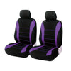 Black memory foam seat cushion with purple accents shown from the back.