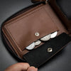Men's Retro PU Leather Bifold Wallet with Zipper and Coin Pocket